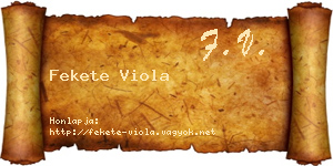Fekete Viola névjegykártya